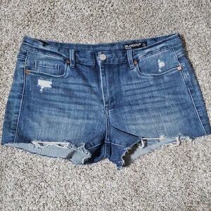 Blank NYC Distressed Blue Jean Shorts